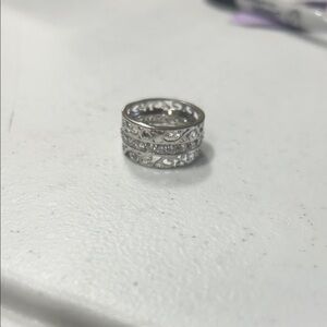 Montana Silversmiths Silver Filigree Crystal Band